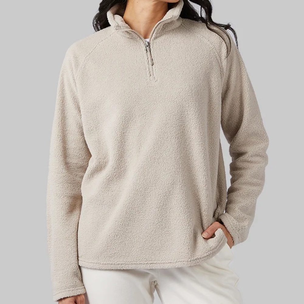 Women’s Shorthair Sherpa 1/4 Zip Top Pullover Sweater